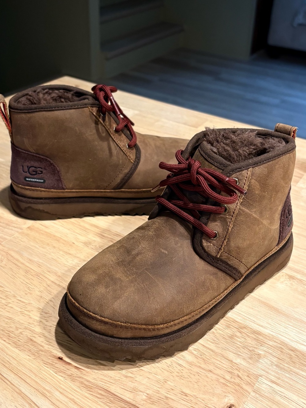 UGG waterproof sherpa lined kids boots